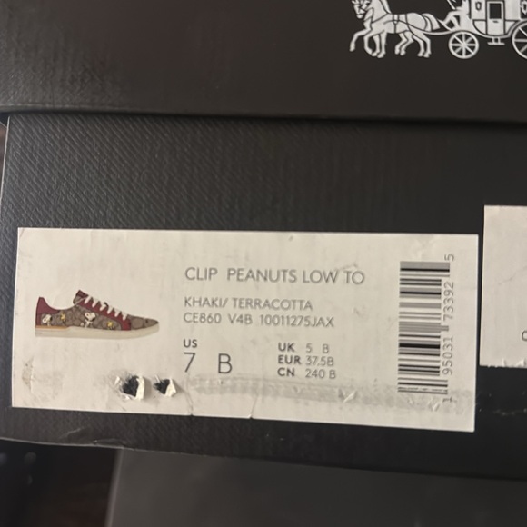 coach Coach X Peanuts Clip Low Top Sneaker In Signature Canvas With Snoopy ce860 - Picture 7 of 7